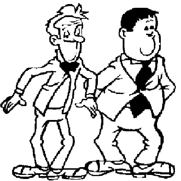 coloriage laurel et hardy